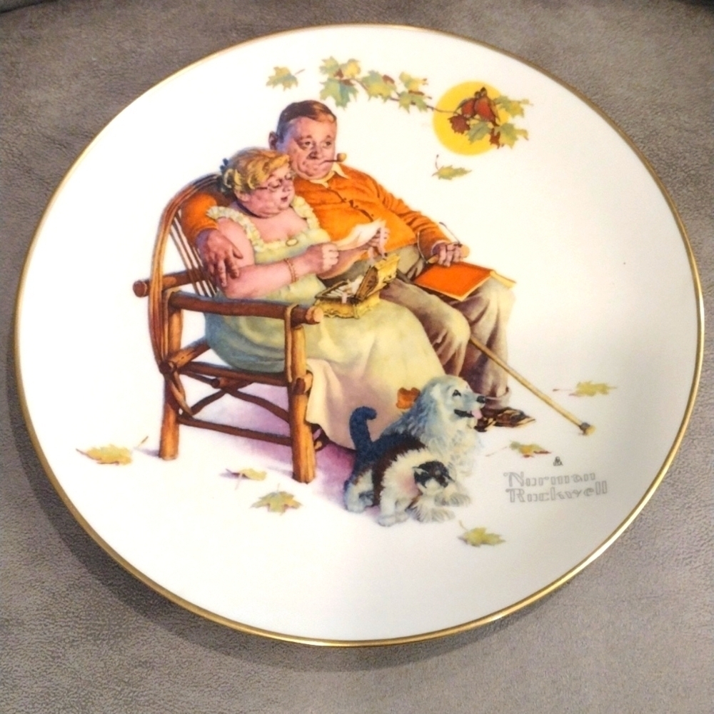 NORMAN‎ ROCKWALL FALL FONDLY WE REMEMBER PLATE 1973
